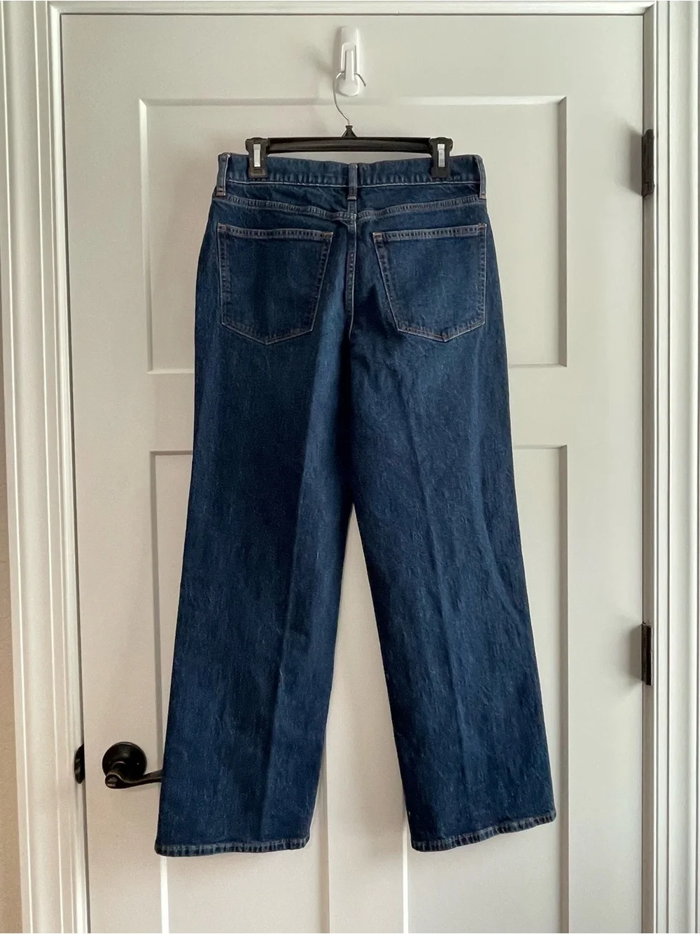 J. Crew Wide Leg Full Length Dark Wash Jeans Size 28